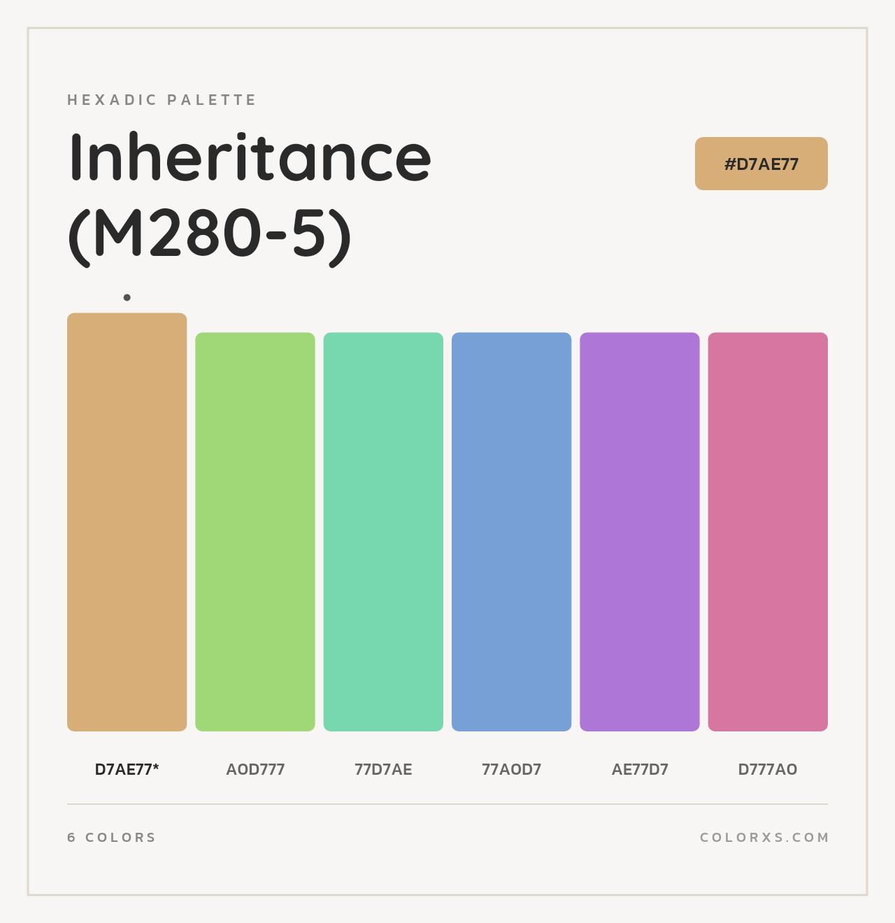 Inheritance (M280-5) - Hexadic Color Palette