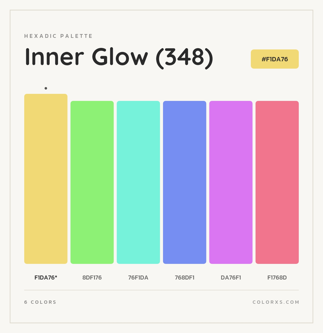 Inner Glow (348) - Hexadic Color Palette