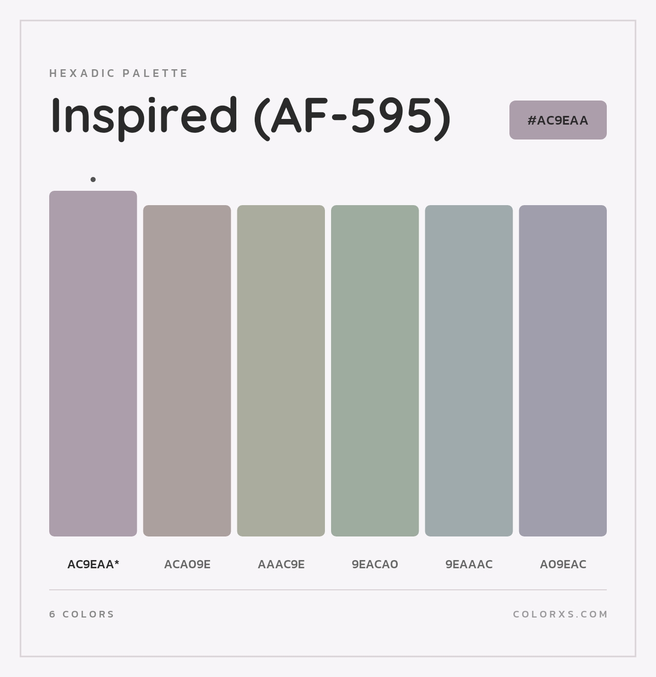 Inspired (AF-595) - Hexadic Color Palette