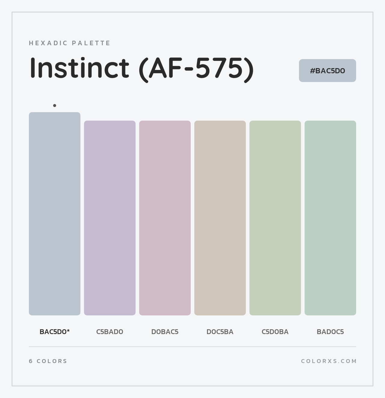 Instinct (AF-575) - Hexadic Color Palette