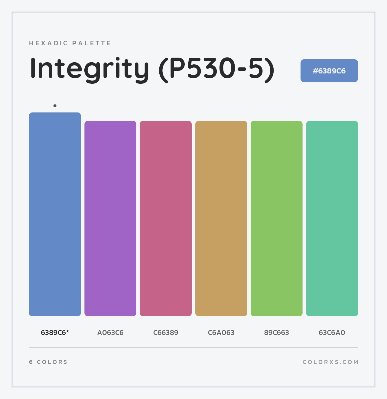 Integrity (P530-5) - Hexadic Color Palette