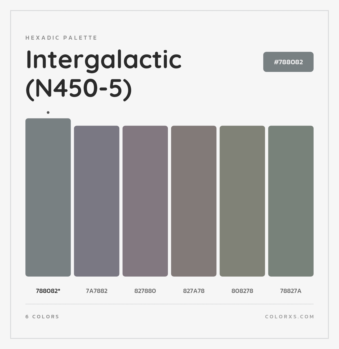 Intergalactic (N450-5) - Hexadic Color Palette