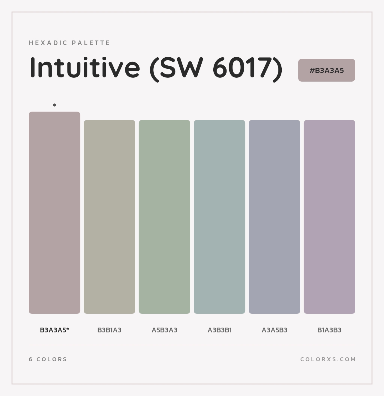 Intuitive (SW 6017) - Hexadic Color Palette