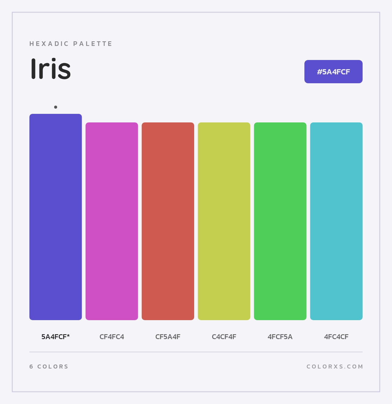 Iris - Hexadic Color Palette
