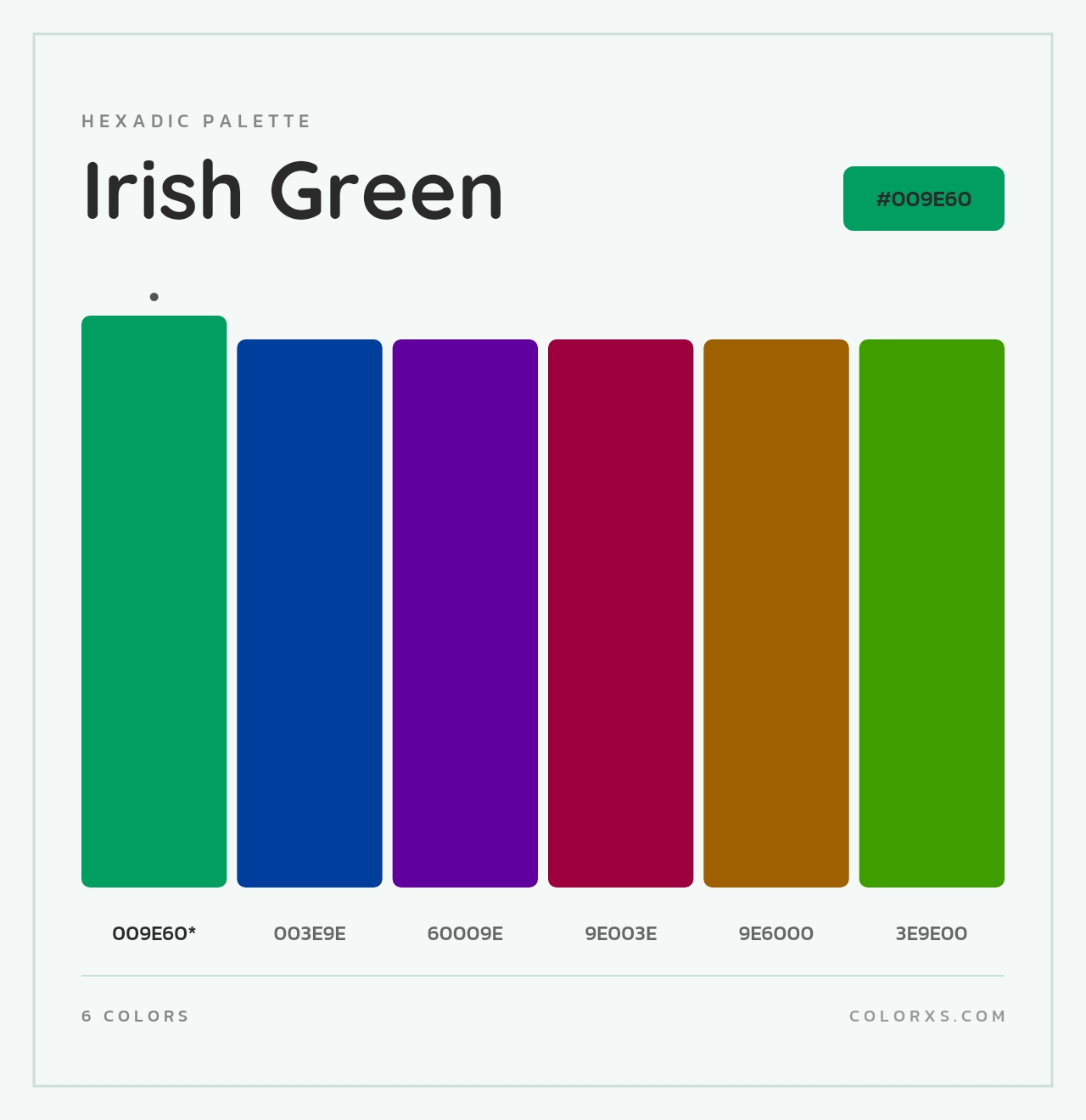 Irish Green - Hexadic Color Palette