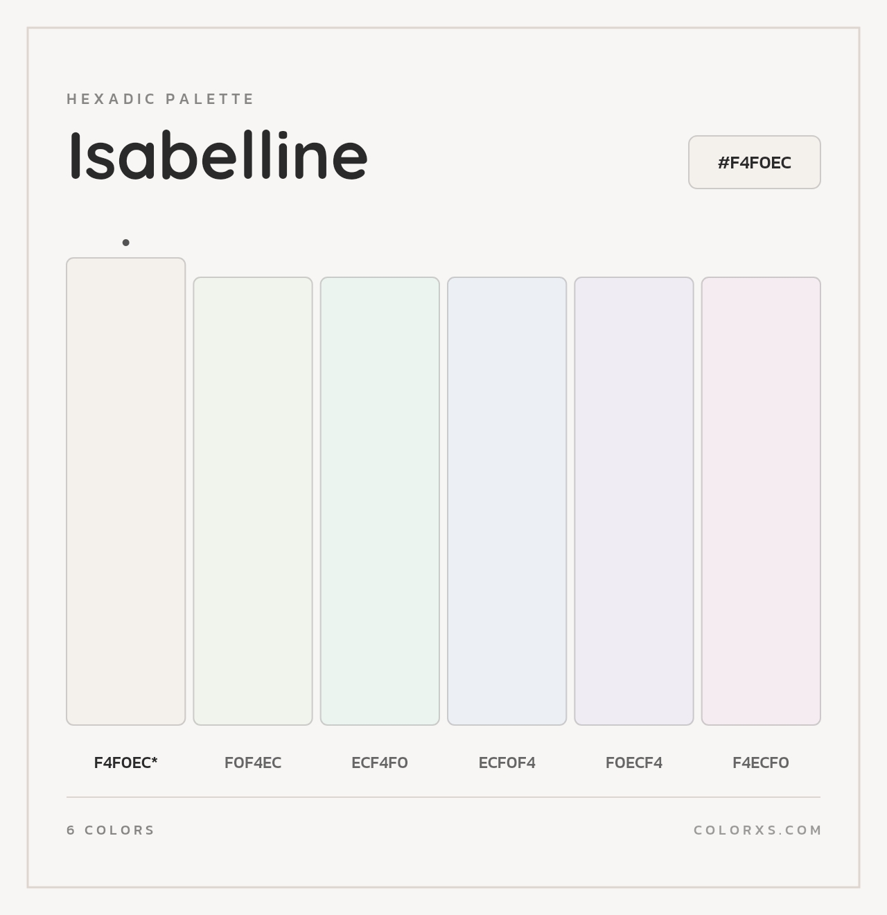 Isabelline - Hexadic Color Palette