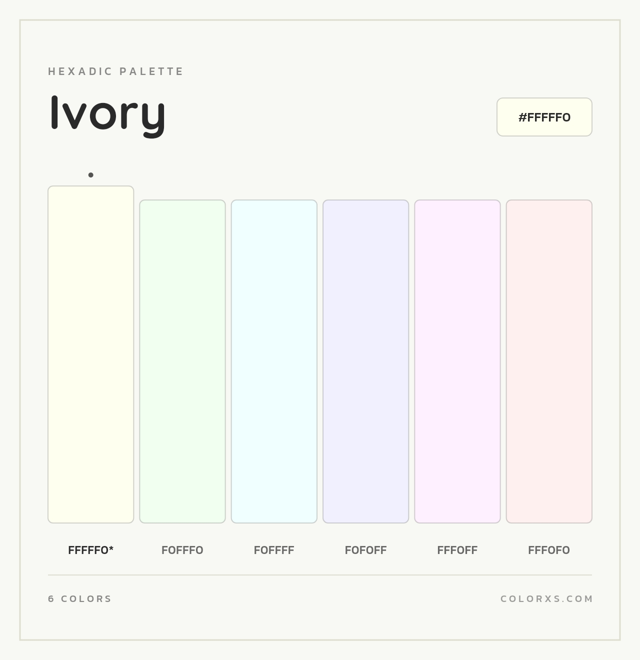 Ivory - Hexadic Color Palette