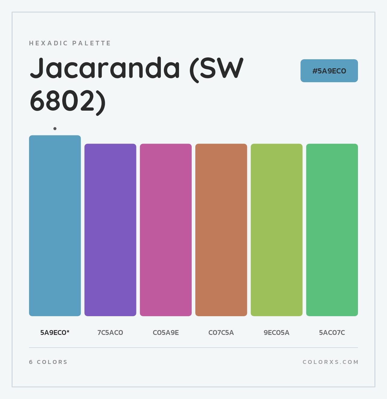Jacaranda (SW 6802) - Hexadic Color Palette