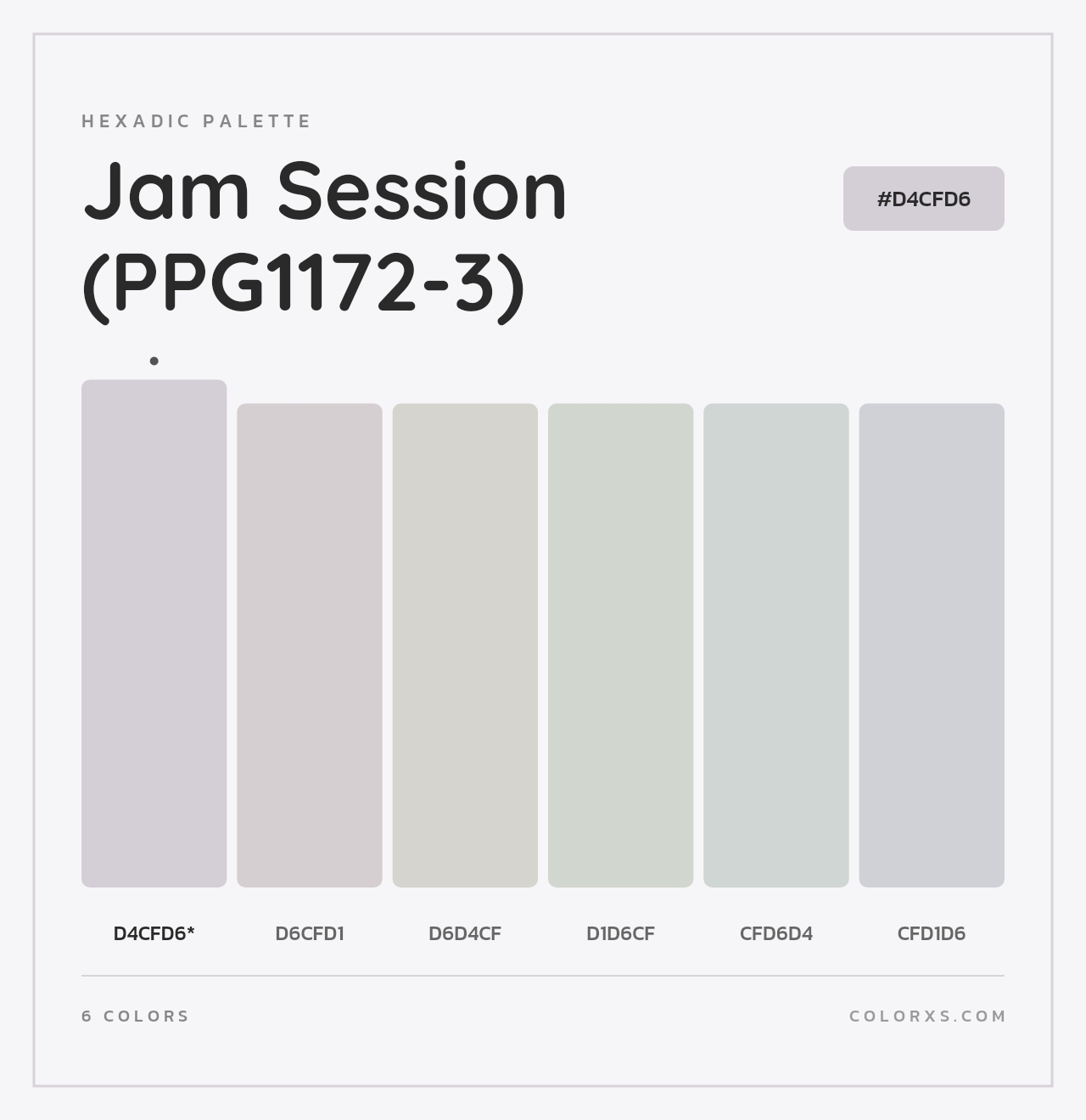 Jam Session (PPG1172-3) - Hexadic Color Palette