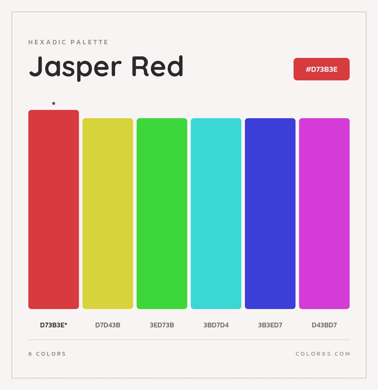 Jasper Red - Hexadic Color Palette