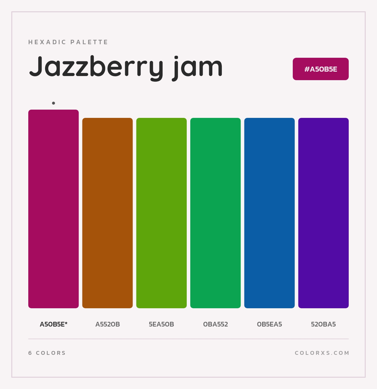 Jazzberry jam - Hexadic Color Palette