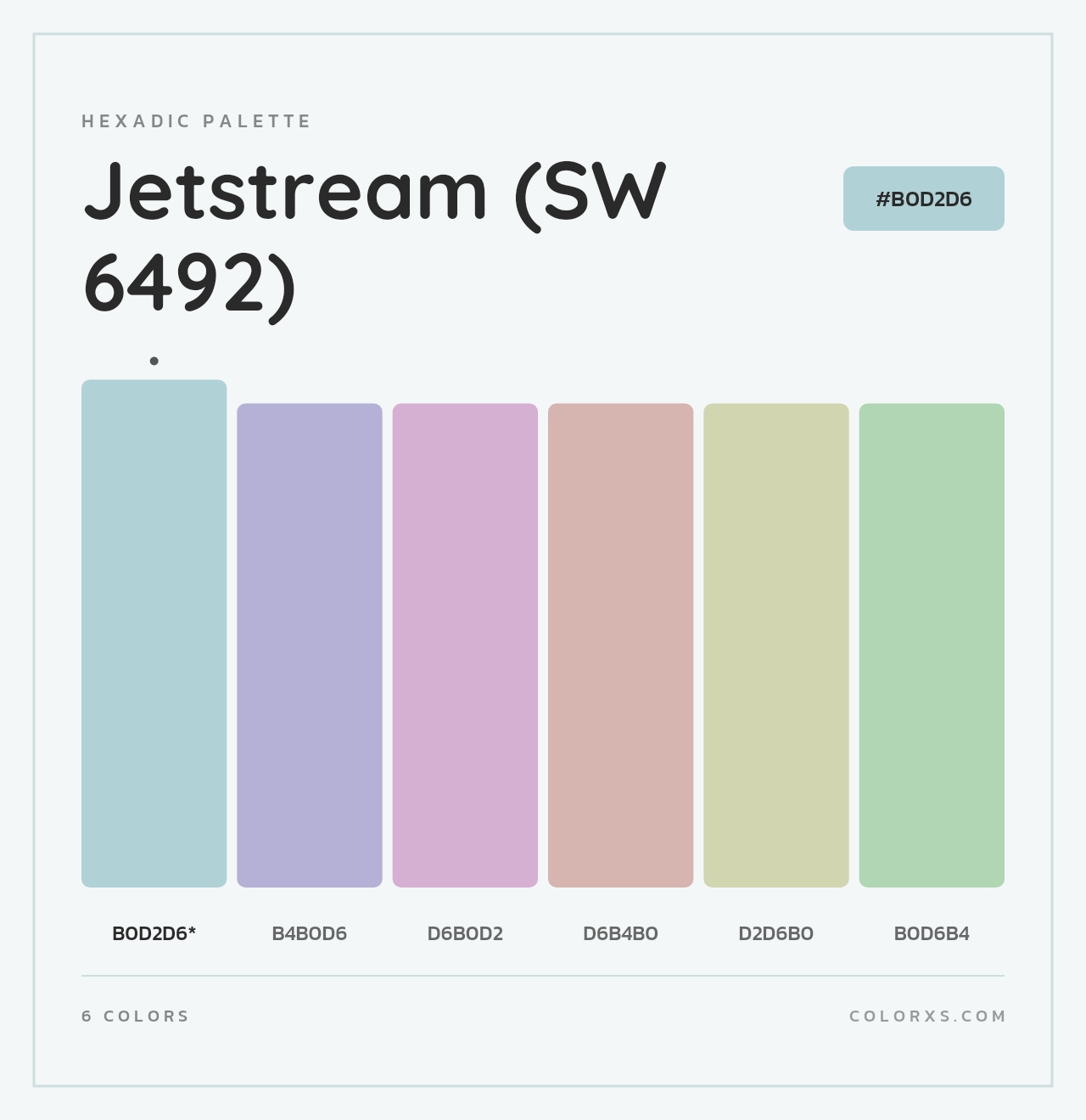 Jetstream (SW 6492) - Hexadic Color Palette