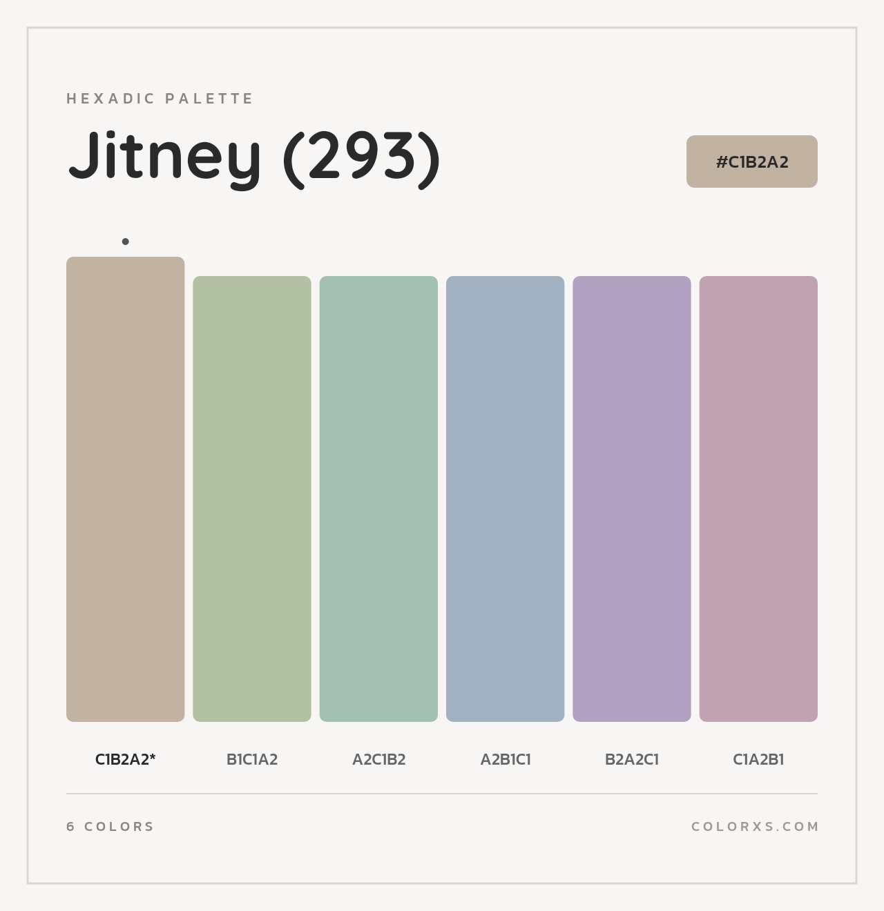Jitney (293) - Hexadic Color Palette