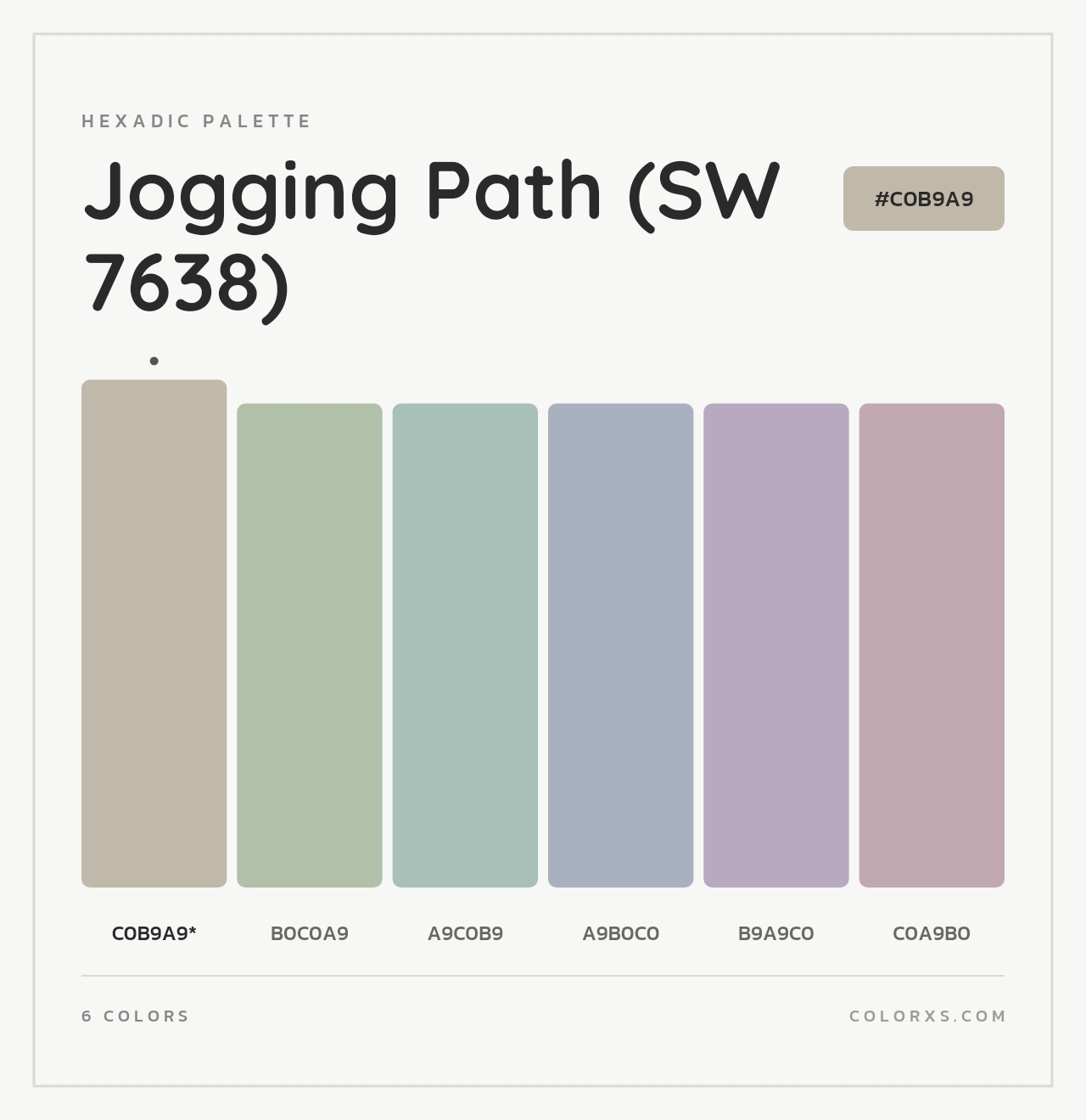 Jogging Path (SW 7638) - Hexadic Color Palette