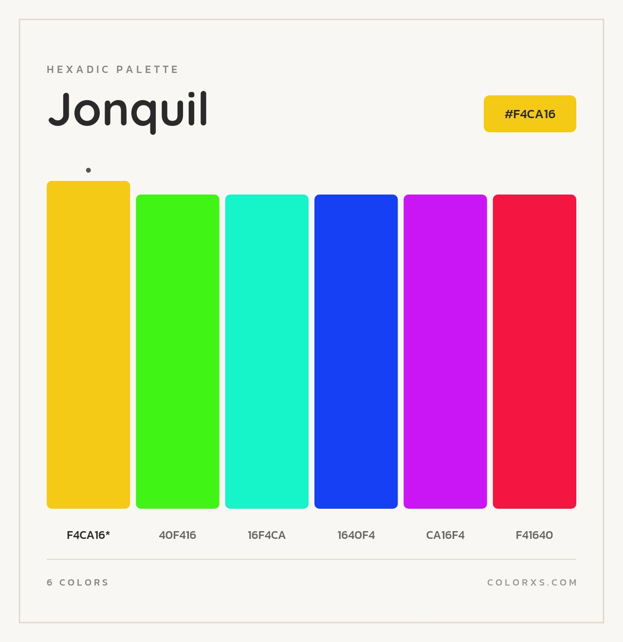 Jonquil - Hexadic Color Palette