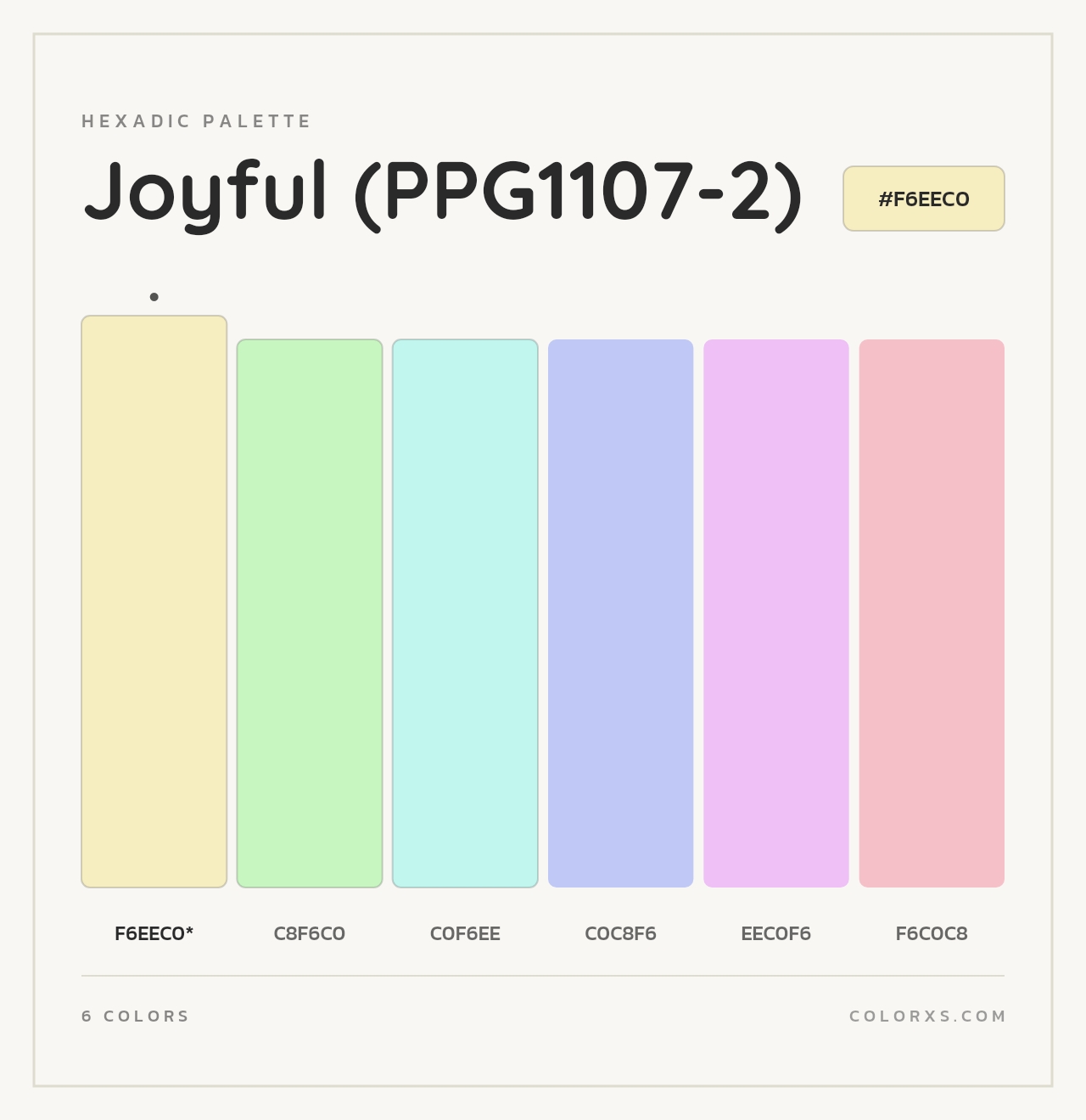 Joyful (PPG1107-2) - Hexadic Color Palette