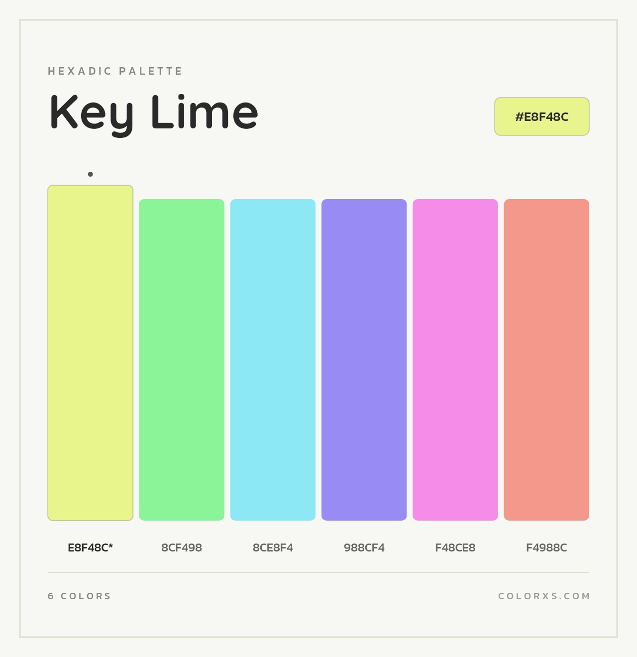 Key Lime - Hexadic Color Palette