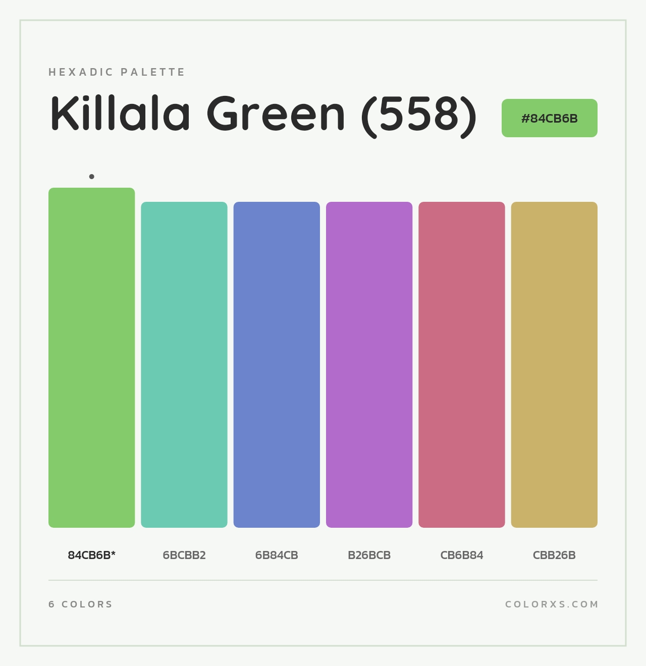 Killala Green (558) - Hexadic Color Palette