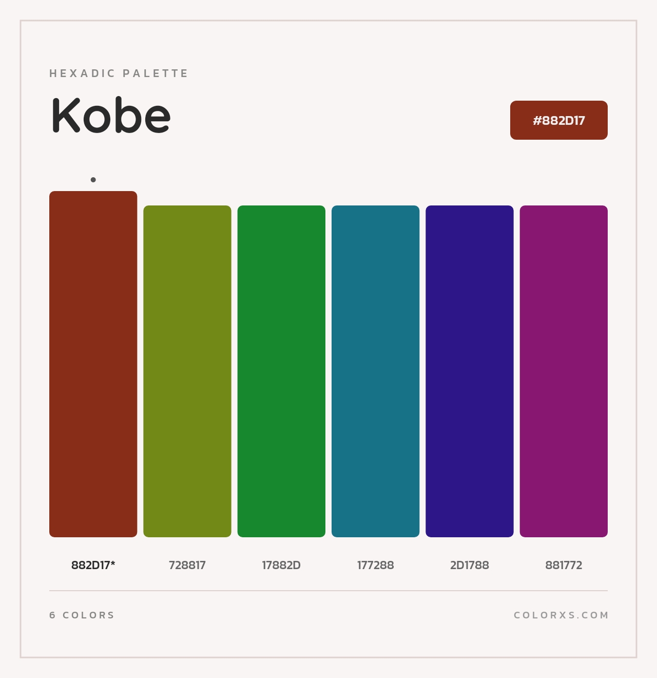 Kobe - Hexadic Color Palette