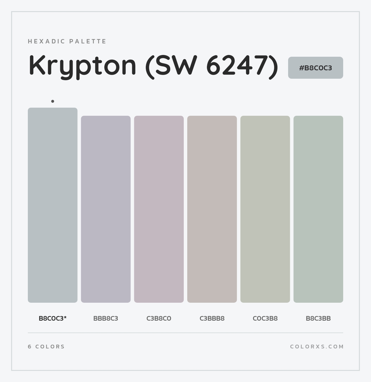 Krypton (SW 6247) - Hexadic Color Palette