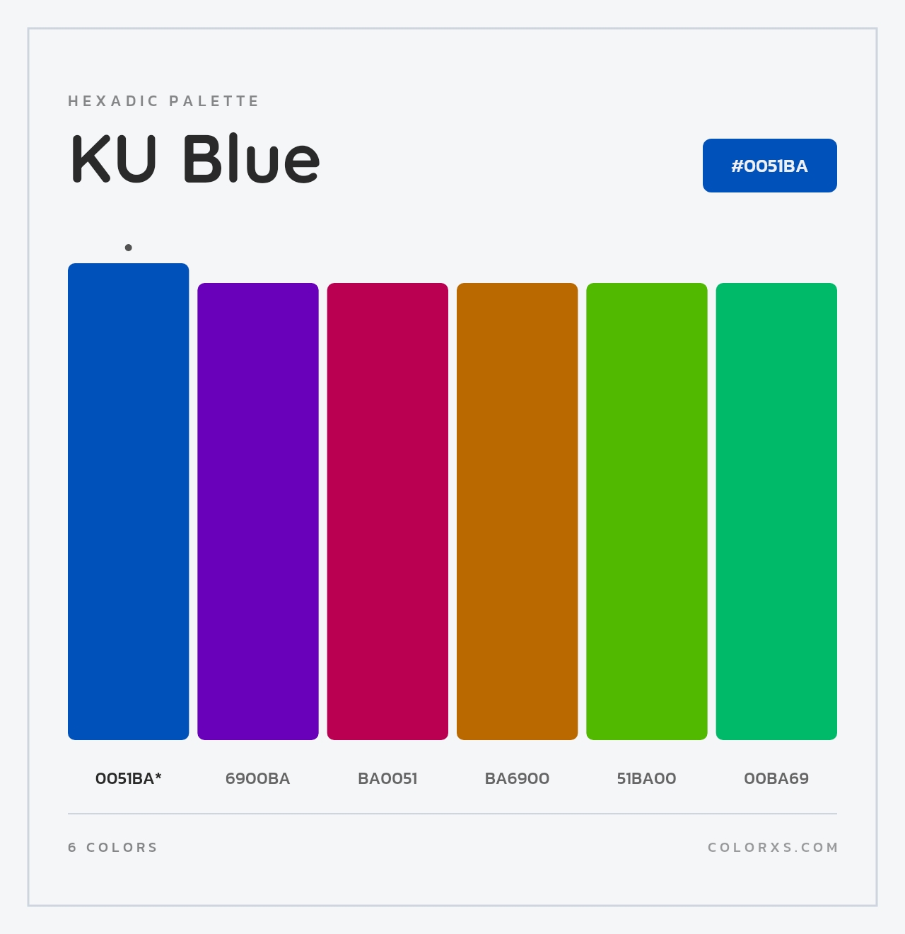 KU Blue - Hexadic Color Palette