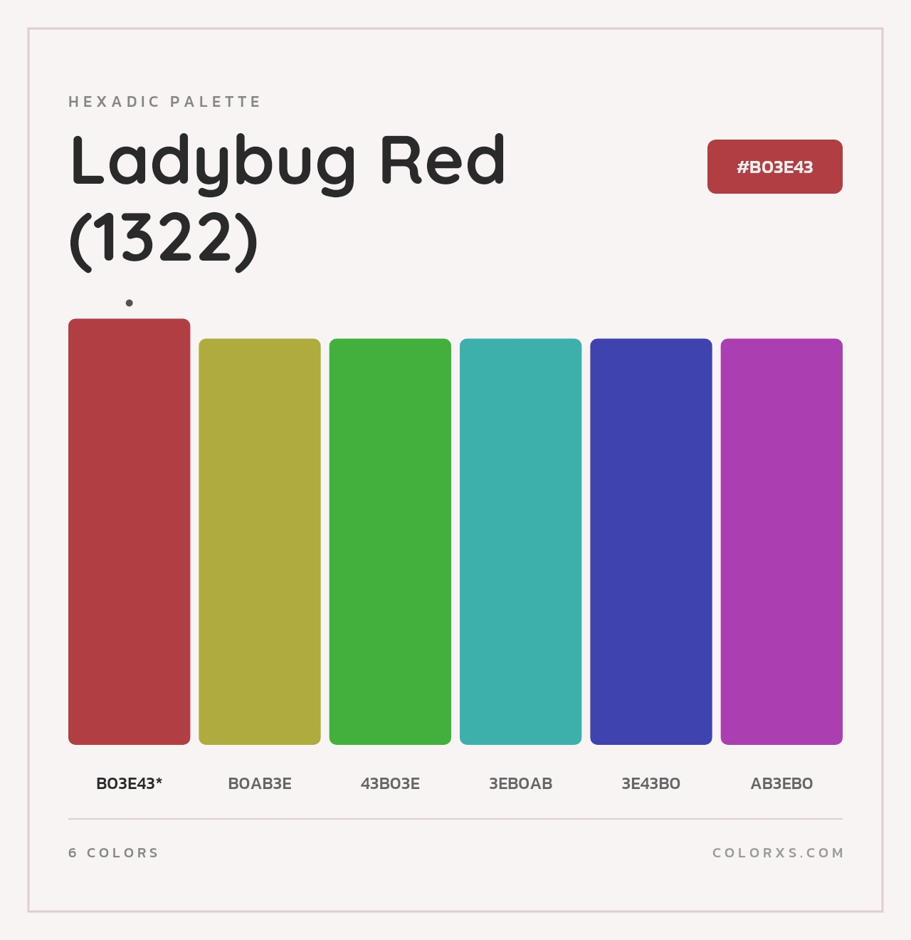 Ladybug Red (1322) - Hexadic Color Palette