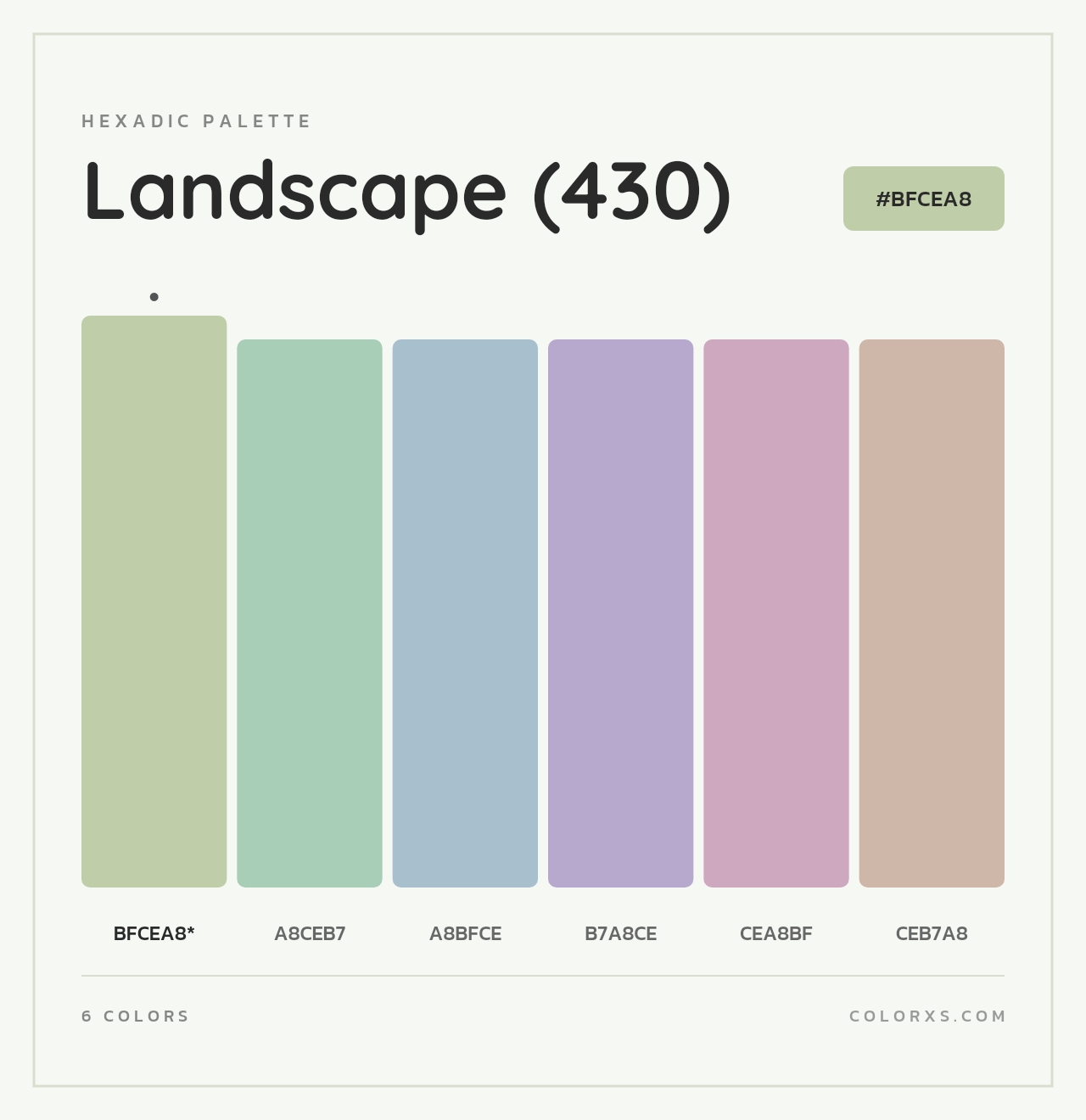 Landscape (430) - Hexadic Color Palette
