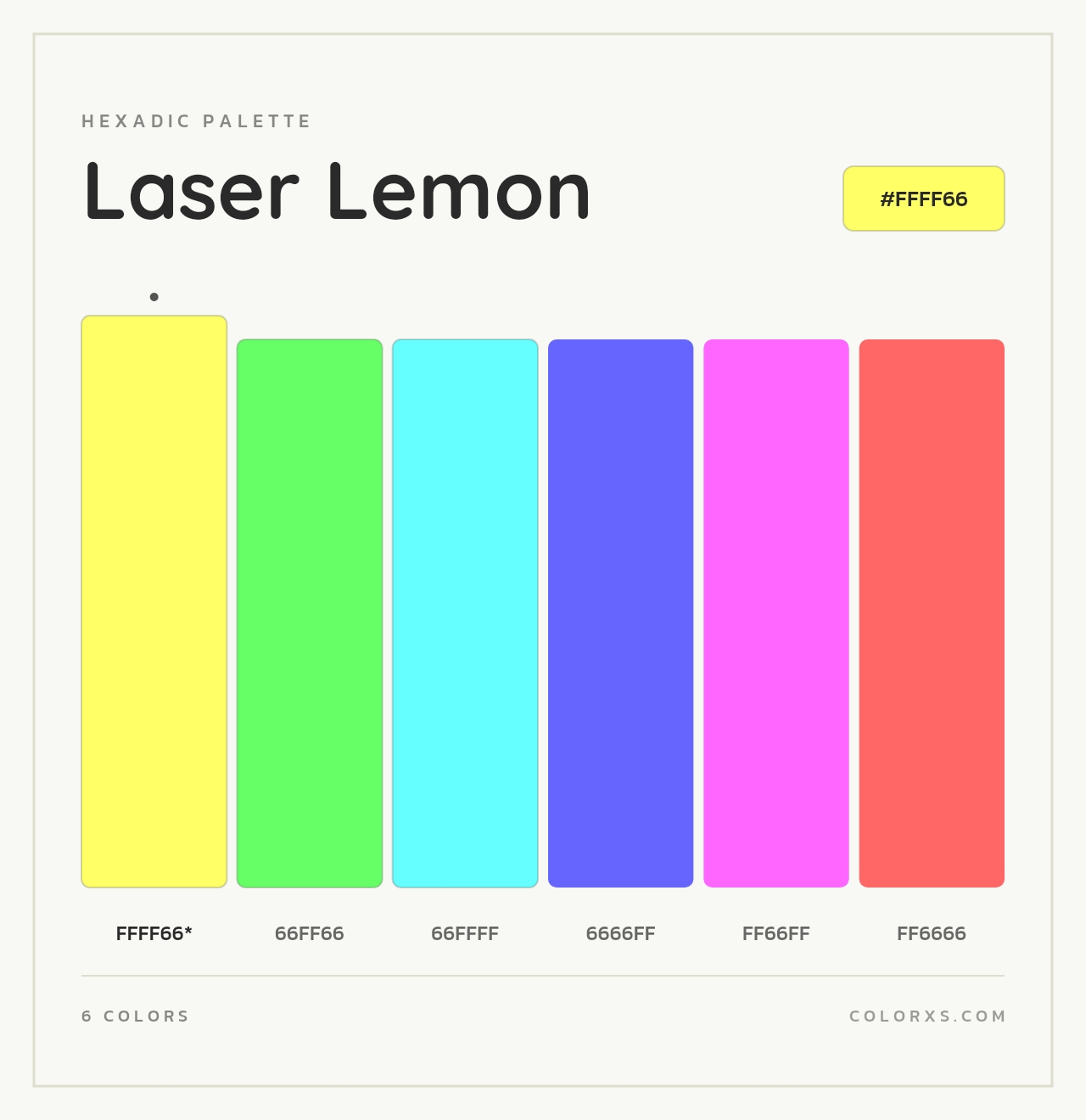 Laser Lemon - Hexadic Color Palette