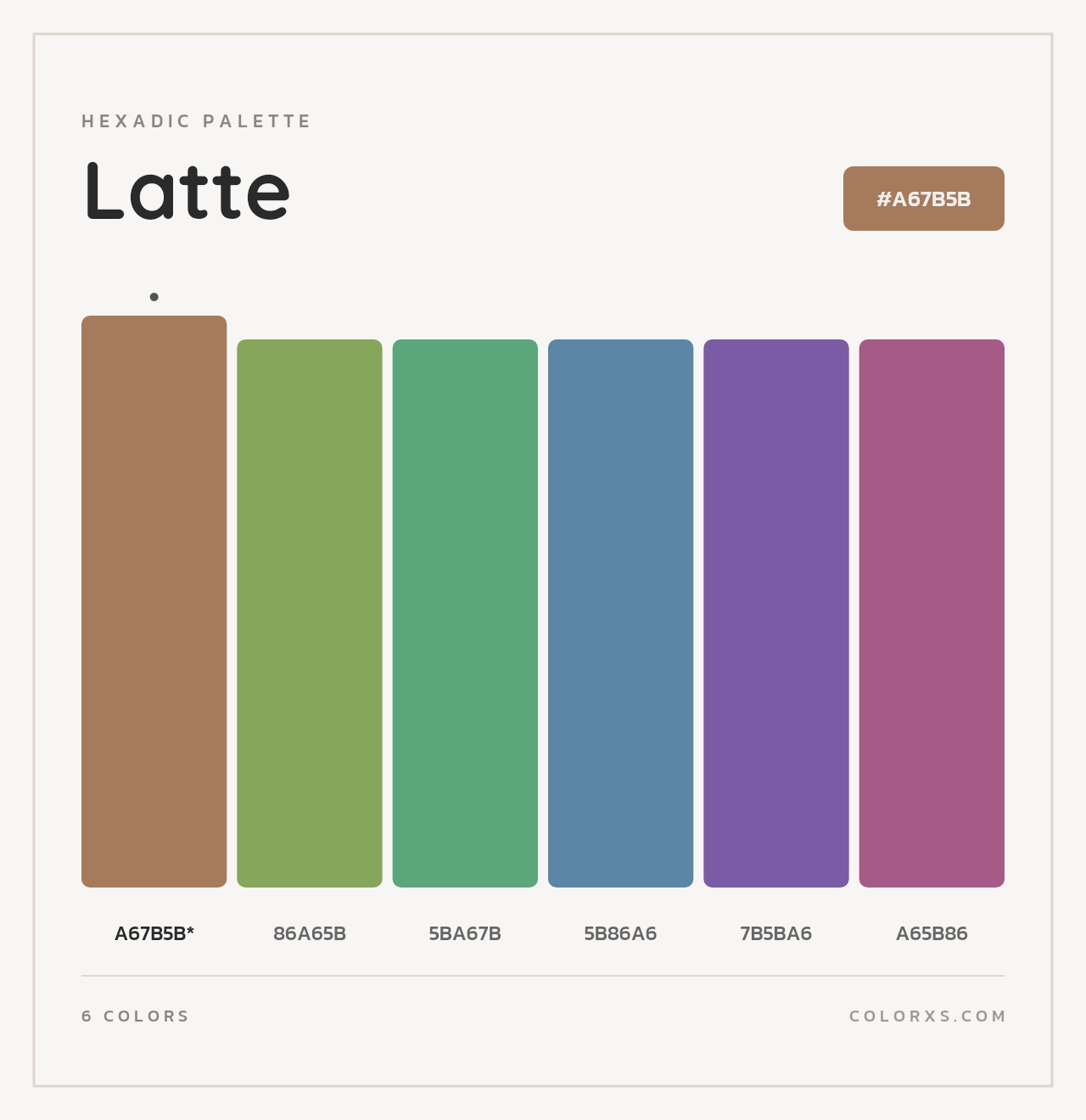 Latte - Hexadic Color Palette