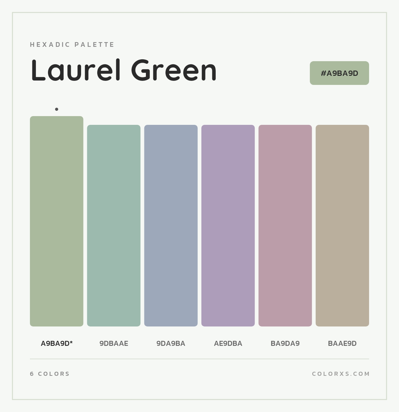 Laurel Green - Hexadic Color Palette