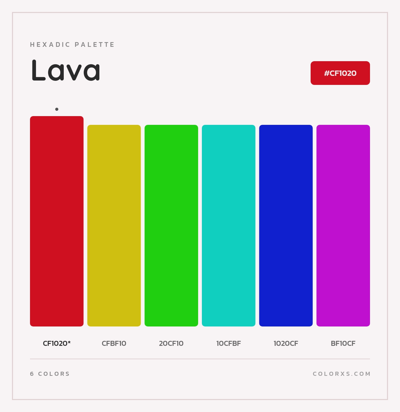 Lava - Hexadic Color Palette