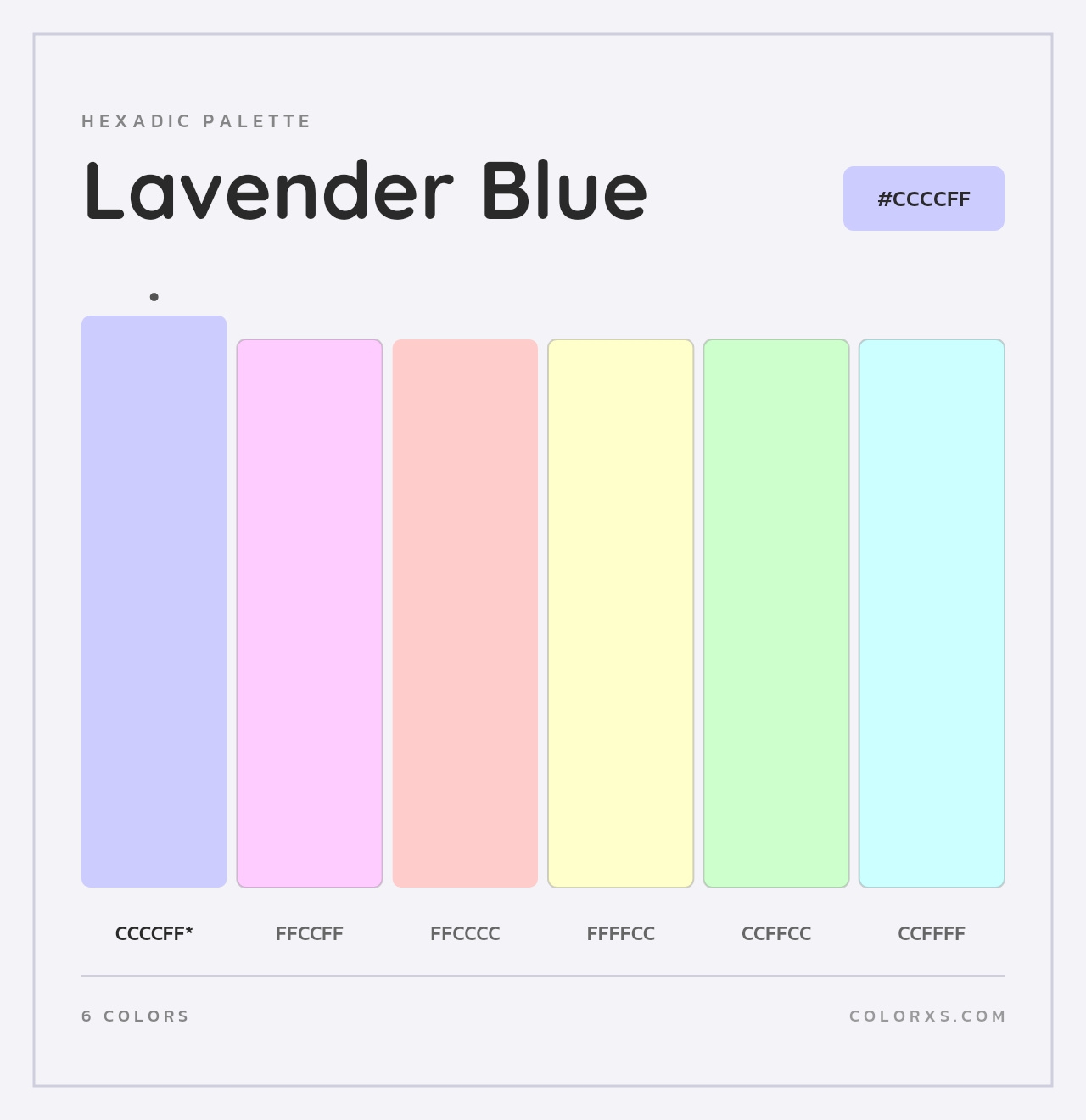 Lavender Blue - Hexadic Color Palette