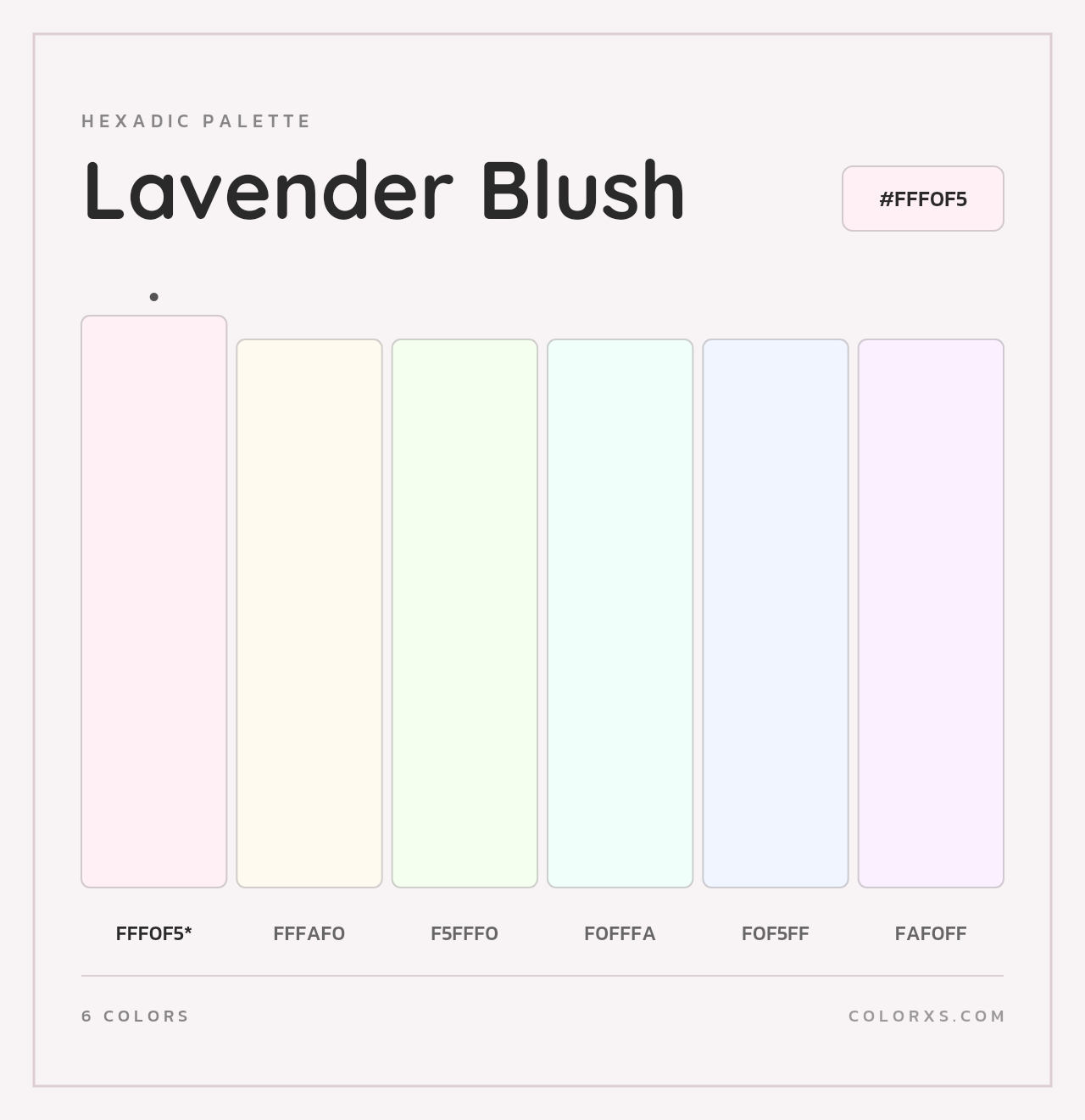 Lavender Blush - Hexadic Color Palette