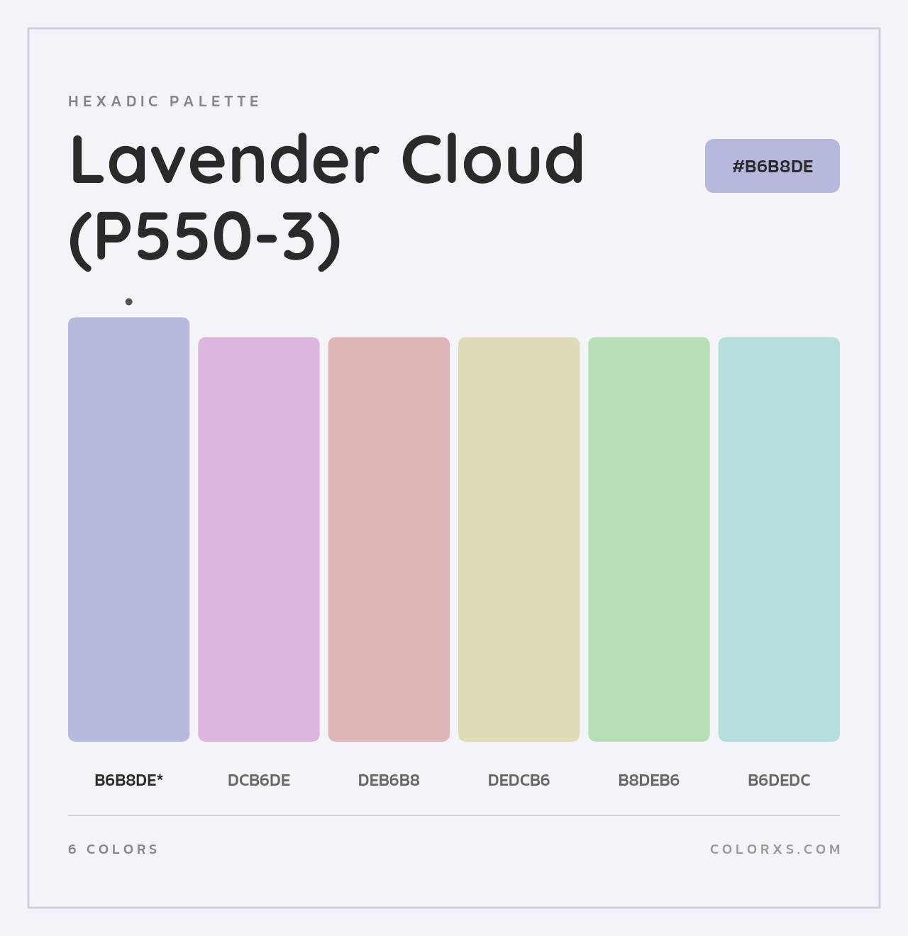 Lavender Cloud (P550-3) - Hexadic Color Palette