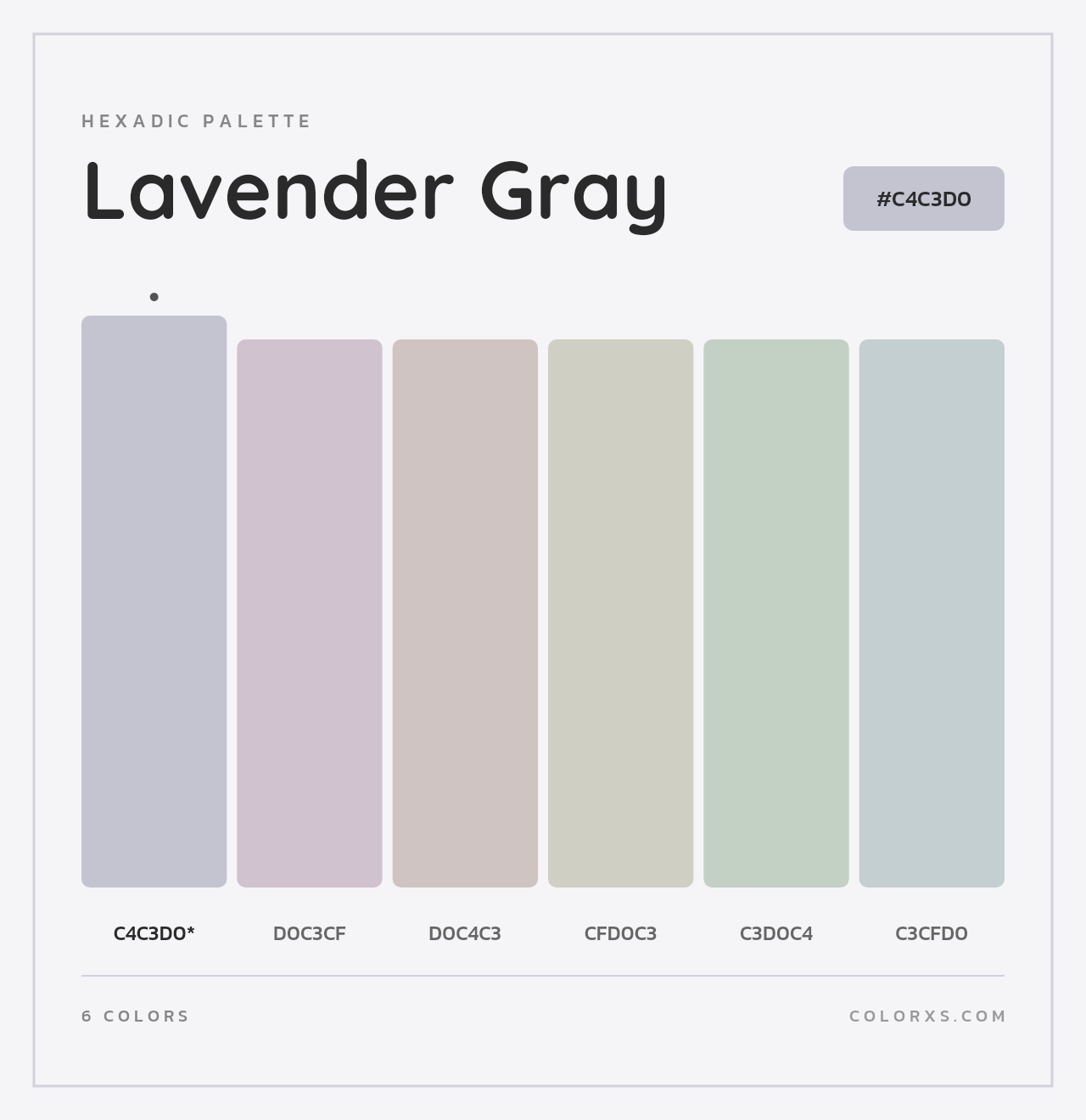 Lavender Gray - Hexadic Color Palette