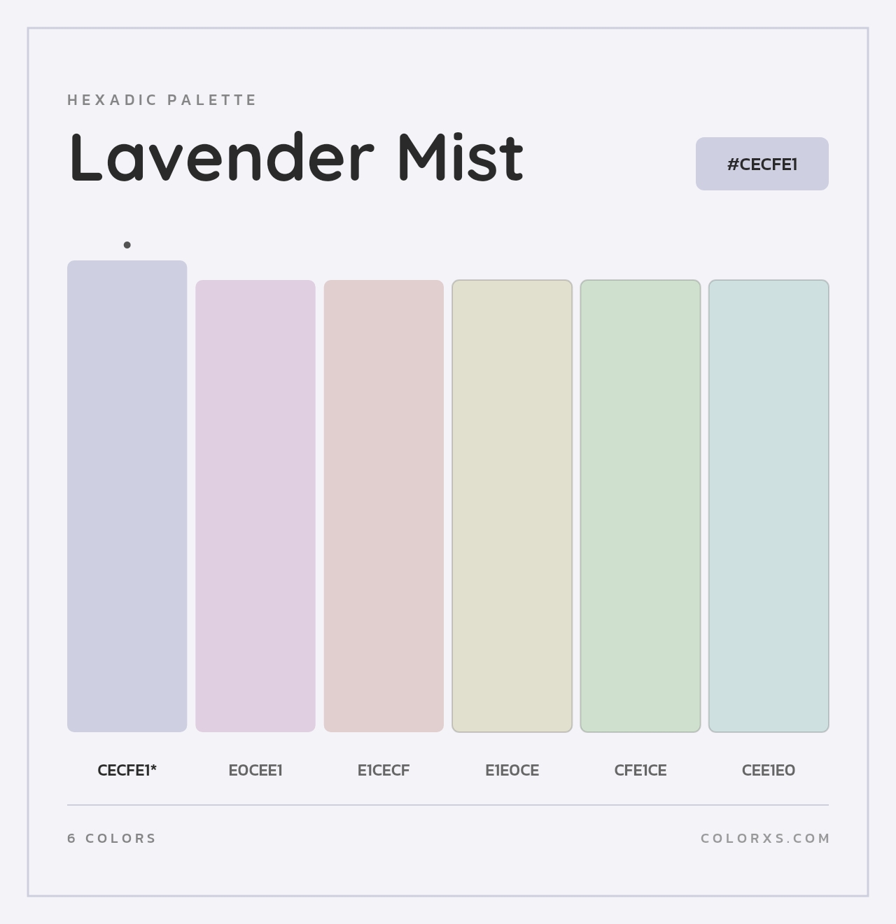 Lavender Mist - Hexadic Color Palette