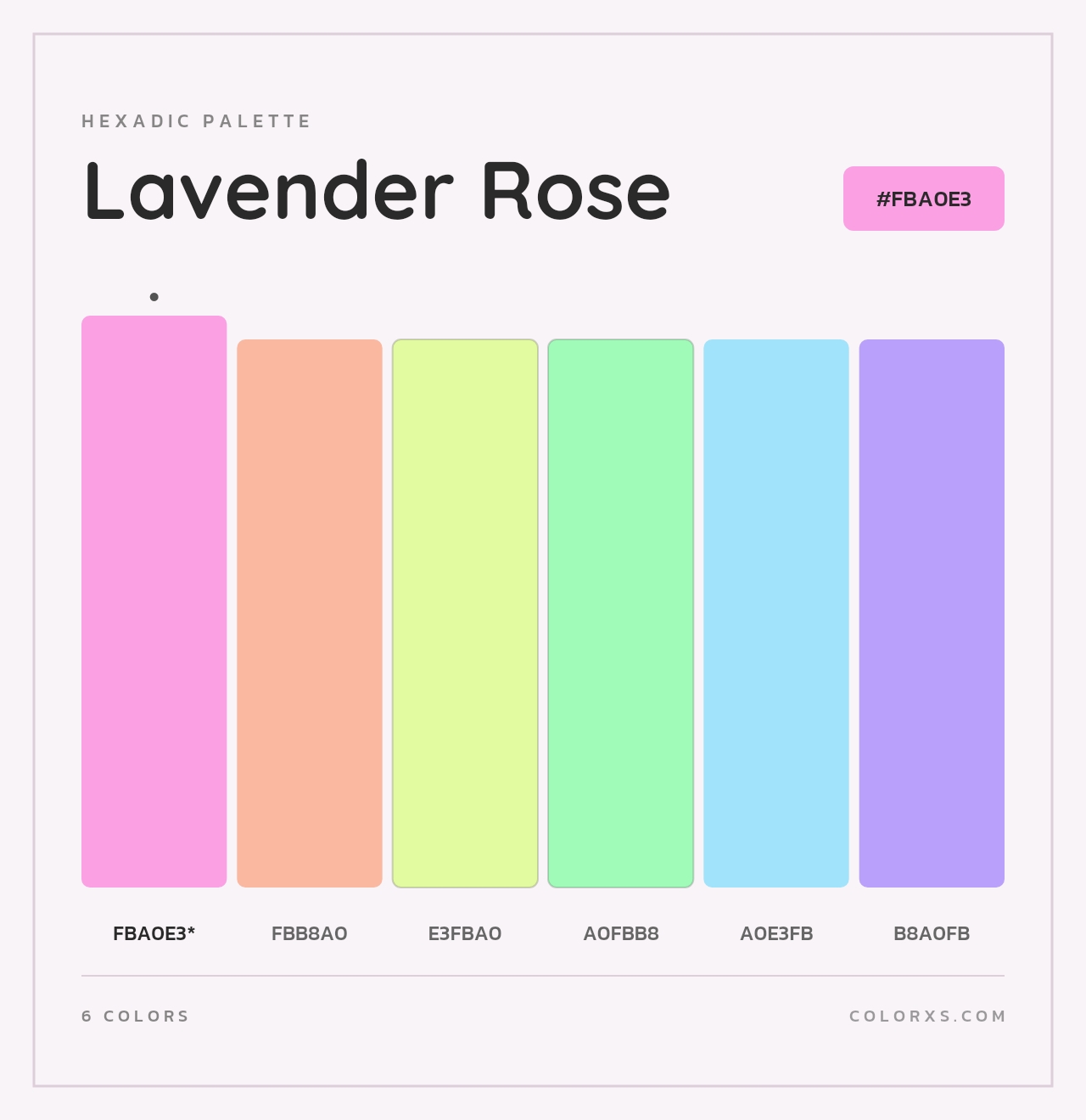 Lavender Rose - Hexadic Color Palette