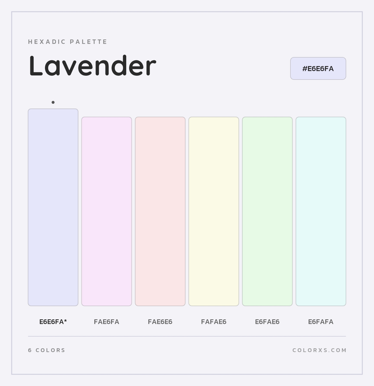 Lavender - Hexadic Color Palette