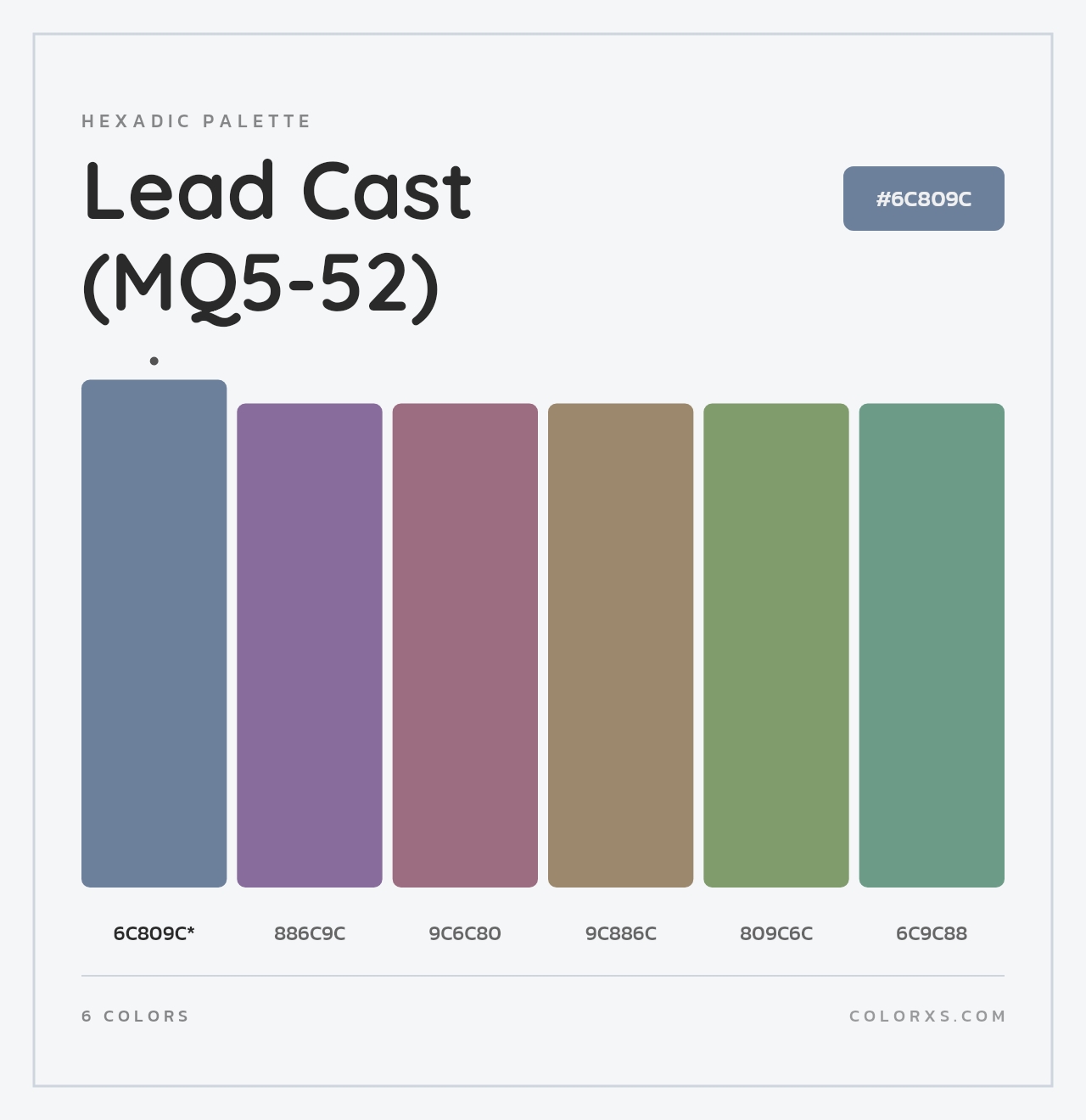 Lead Cast (MQ5-52) - Hexadic Color Palette