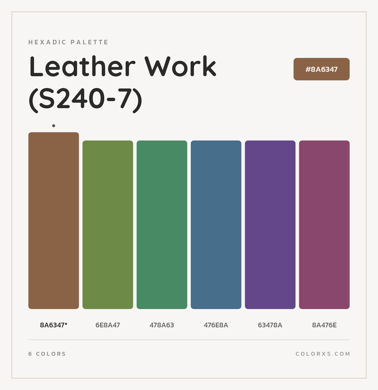 Leather Work (S240-7) - Hexadic Color Palette