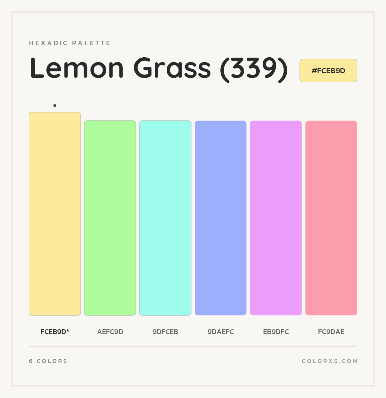 Lemon Grass (339) - Hexadic Color Palette