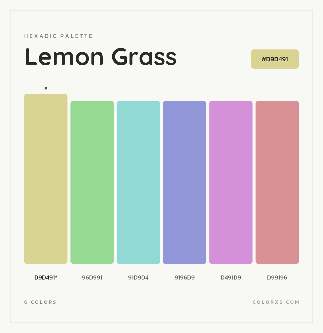 Lemon Grass - Hexadic Color Palette