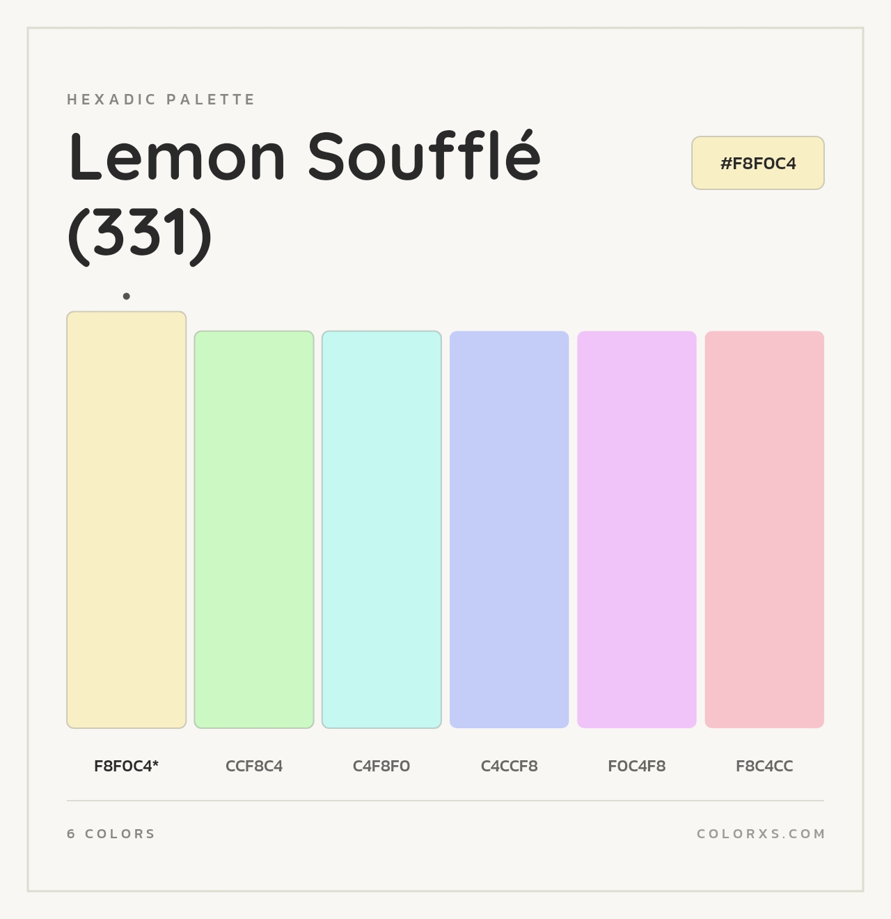 Lemon Soufflé (331) - Hexadic Color Palette