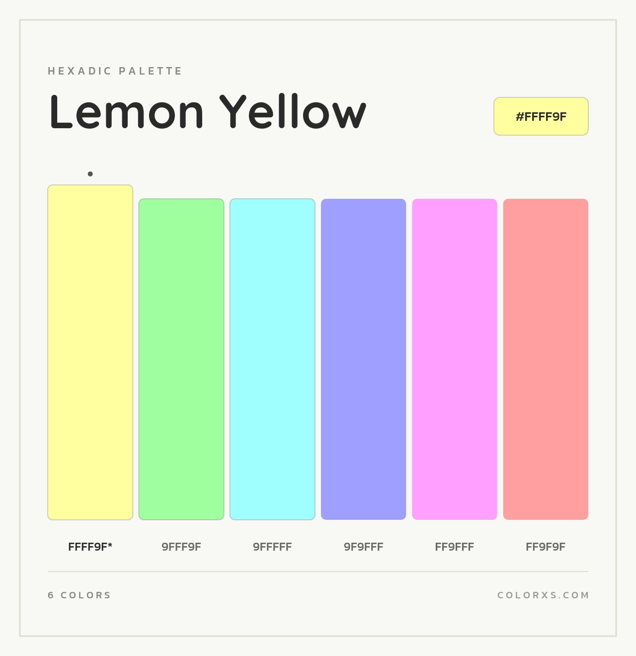 Lemon Yellow - Hexadic Color Palette