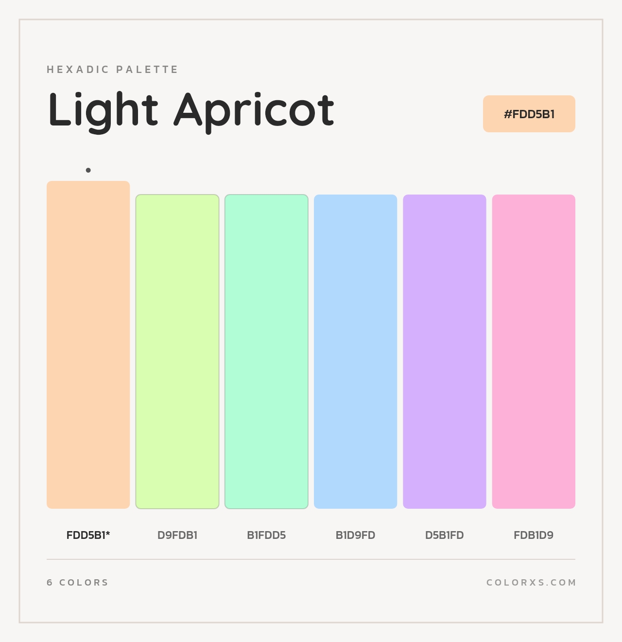 Light Apricot - Hexadic Color Palette