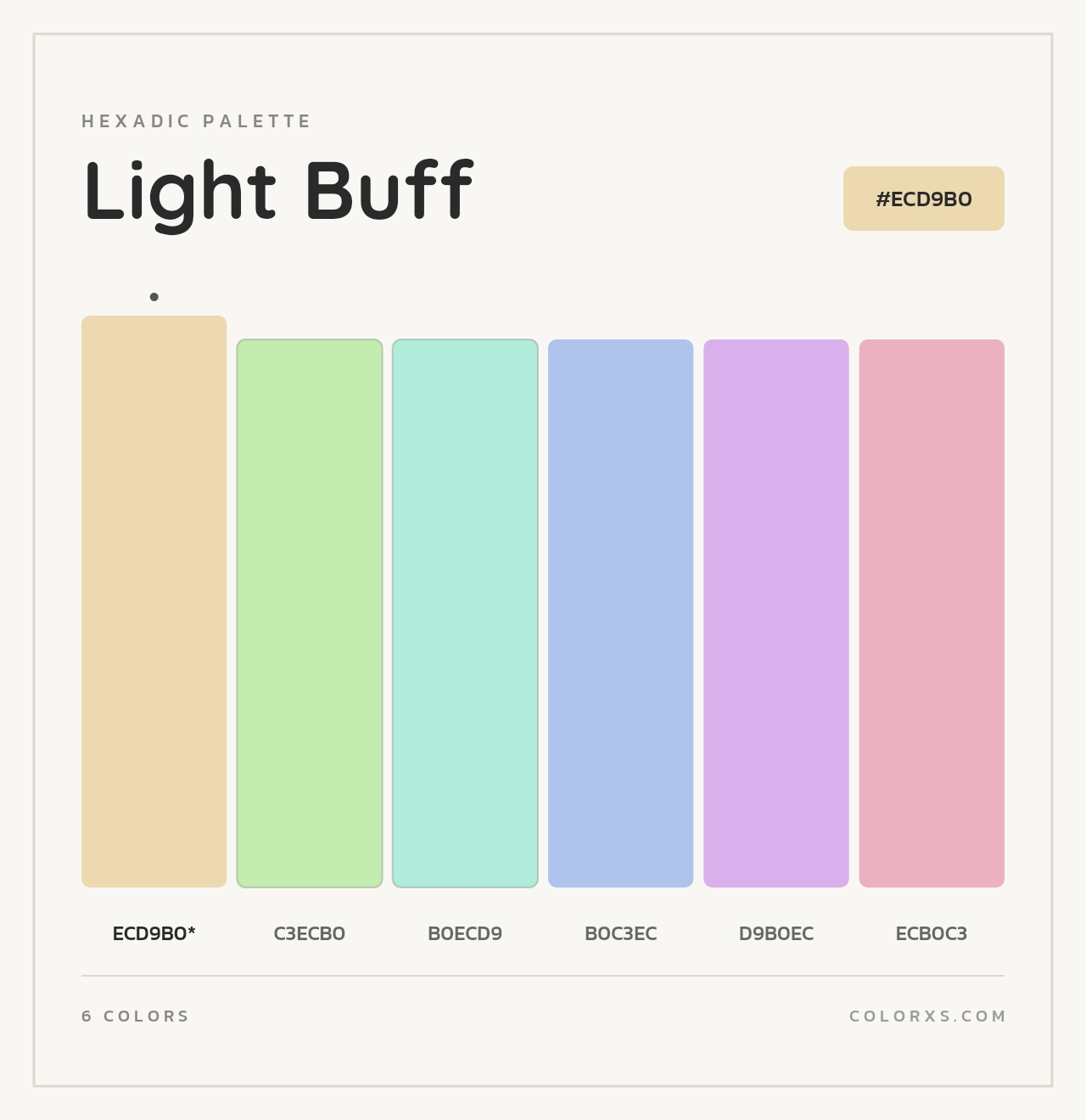 Light Buff - Hexadic Color Palette