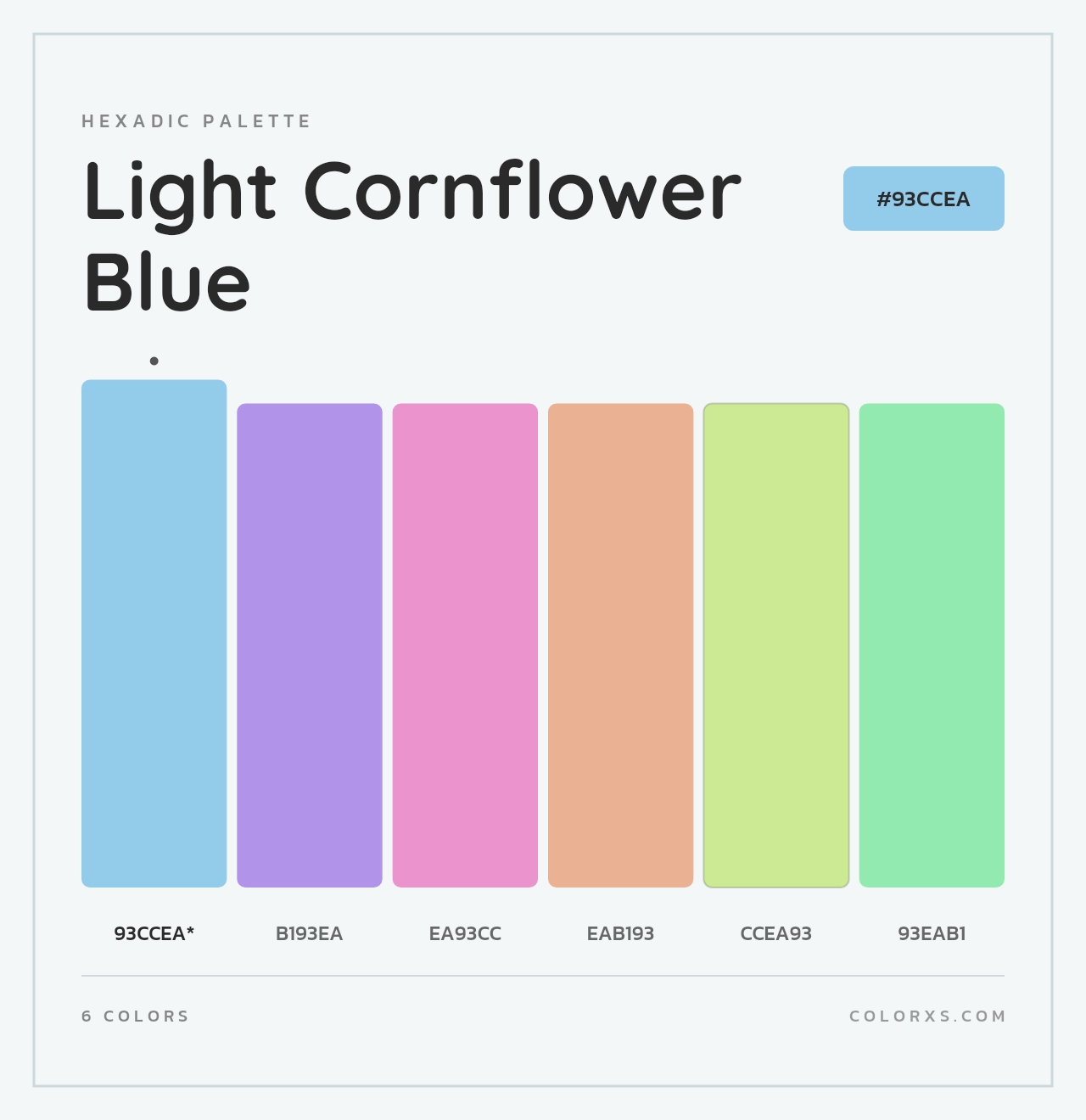 Light Cornflower Blue - Hexadic Color Palette
