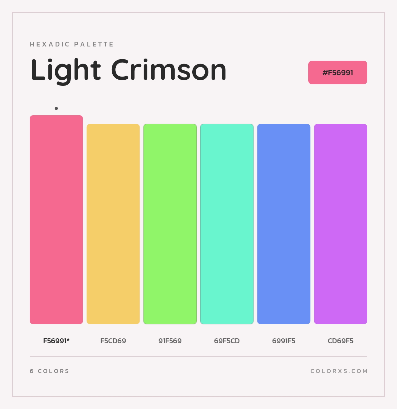 Light Crimson - Hexadic Color Palette