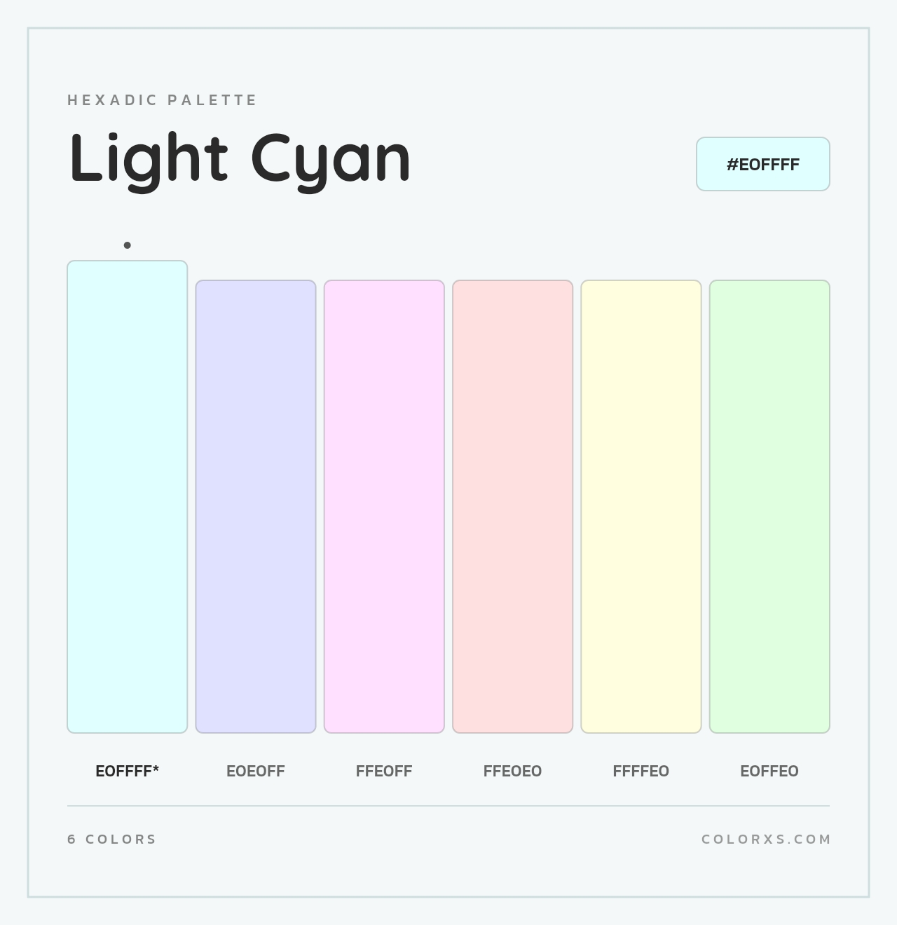 Light Cyan - Hexadic Color Palette
