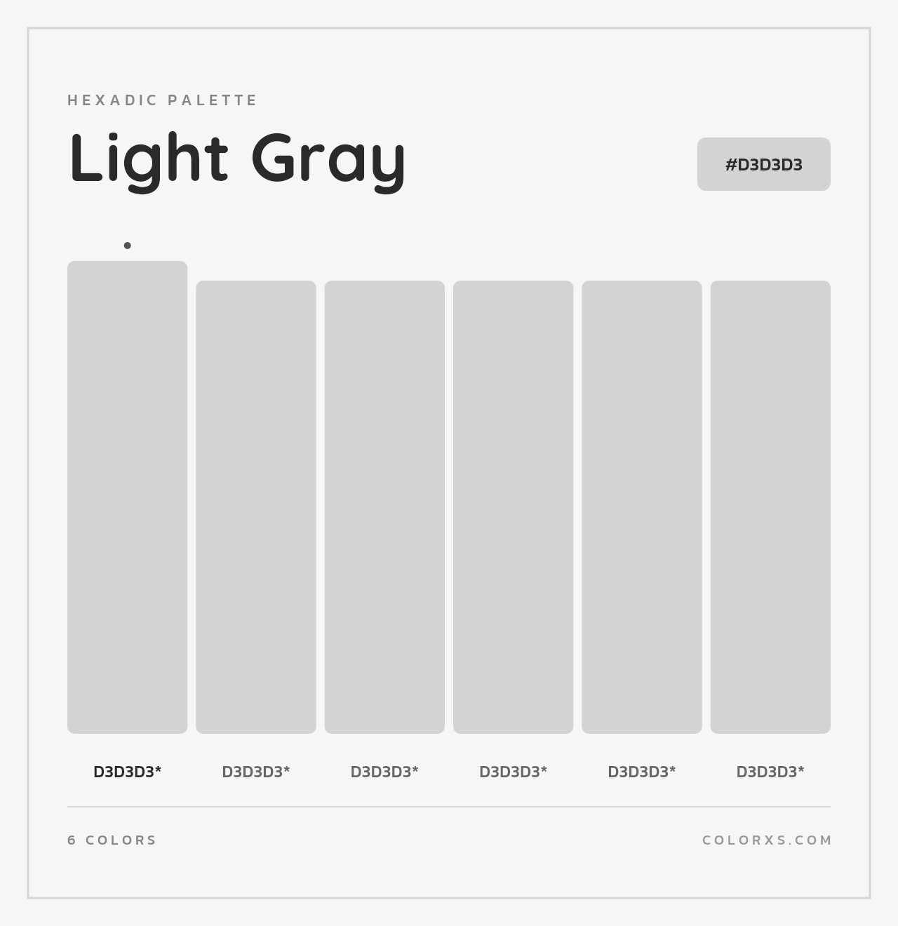 Light Gray - Hexadic Color Palette